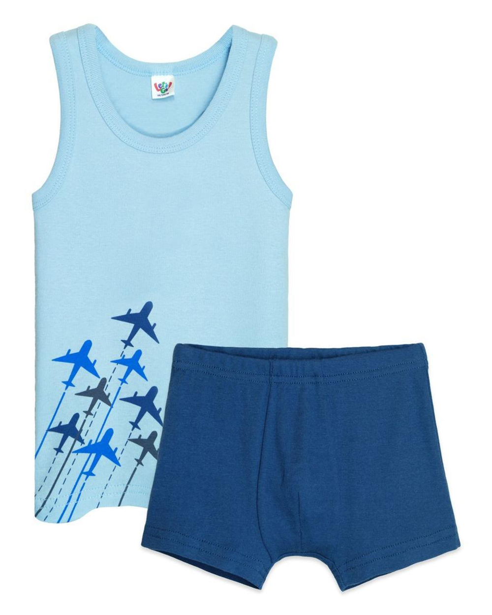 Комплект для мальчиков,122/128р.,бел.,3309(Let's Go)