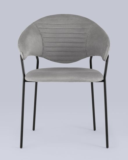 Стул Алексис искусственная замша серый