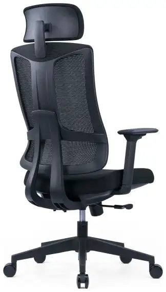 Кресло офисное Linz черный пластик черная сетка черная ткань