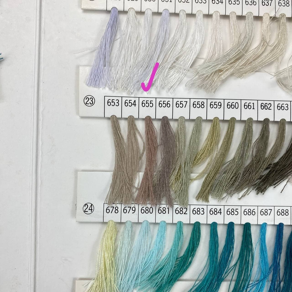 Нитки Dor Tak коричнево-розовые цв.655