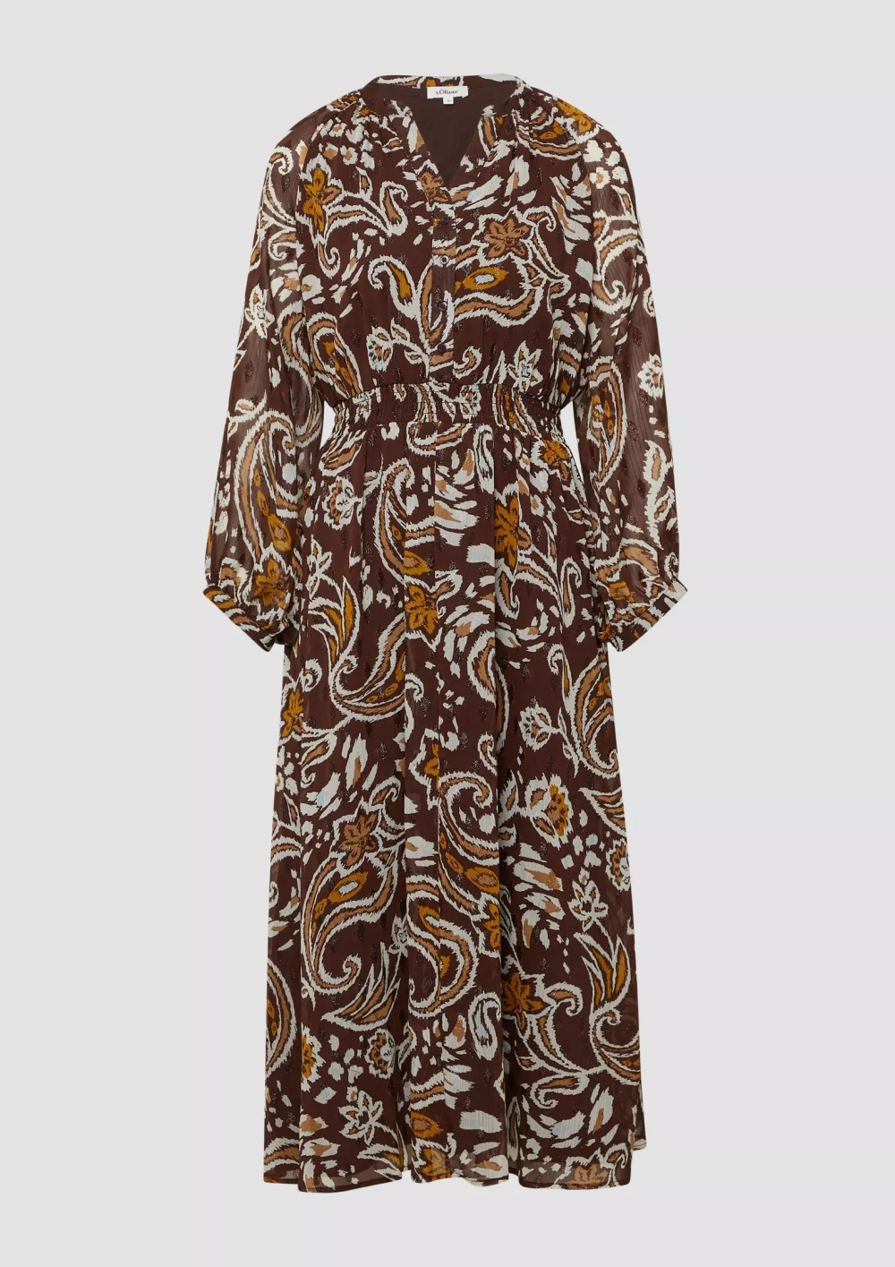 Шифоновое платье с эффектом пряжи