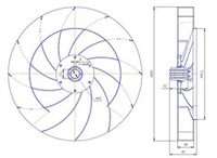 Рабочее колесо дымососа ДН-8