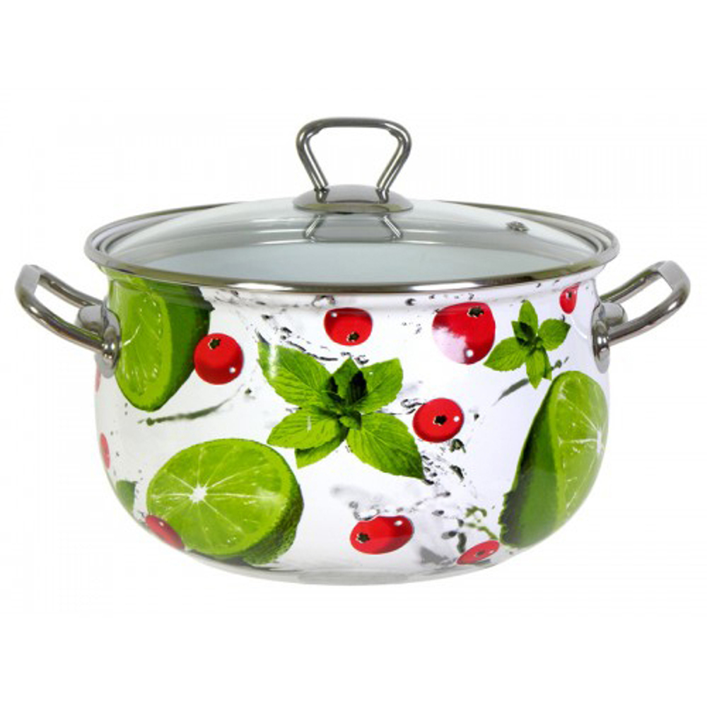 Мохито Кастрюля глубокая 5,7 л. стекл./кр.*4 3033 (INTEROS)