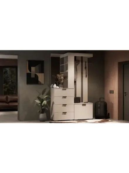 Прихожая с зеркалом Белый 120,5х38х195