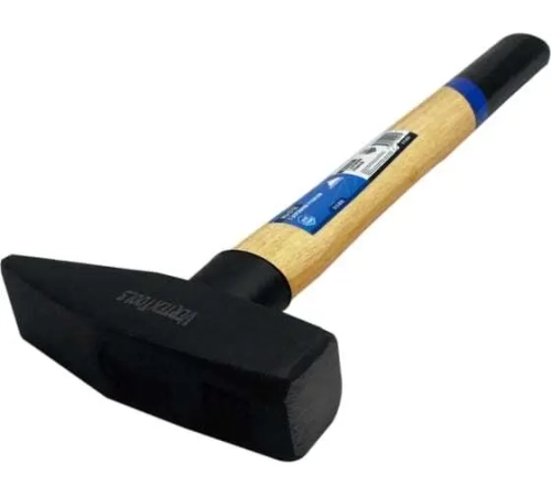 Молоток слесарный, 2000 г, квадратный боек, деревянная рукоятка (6/12)