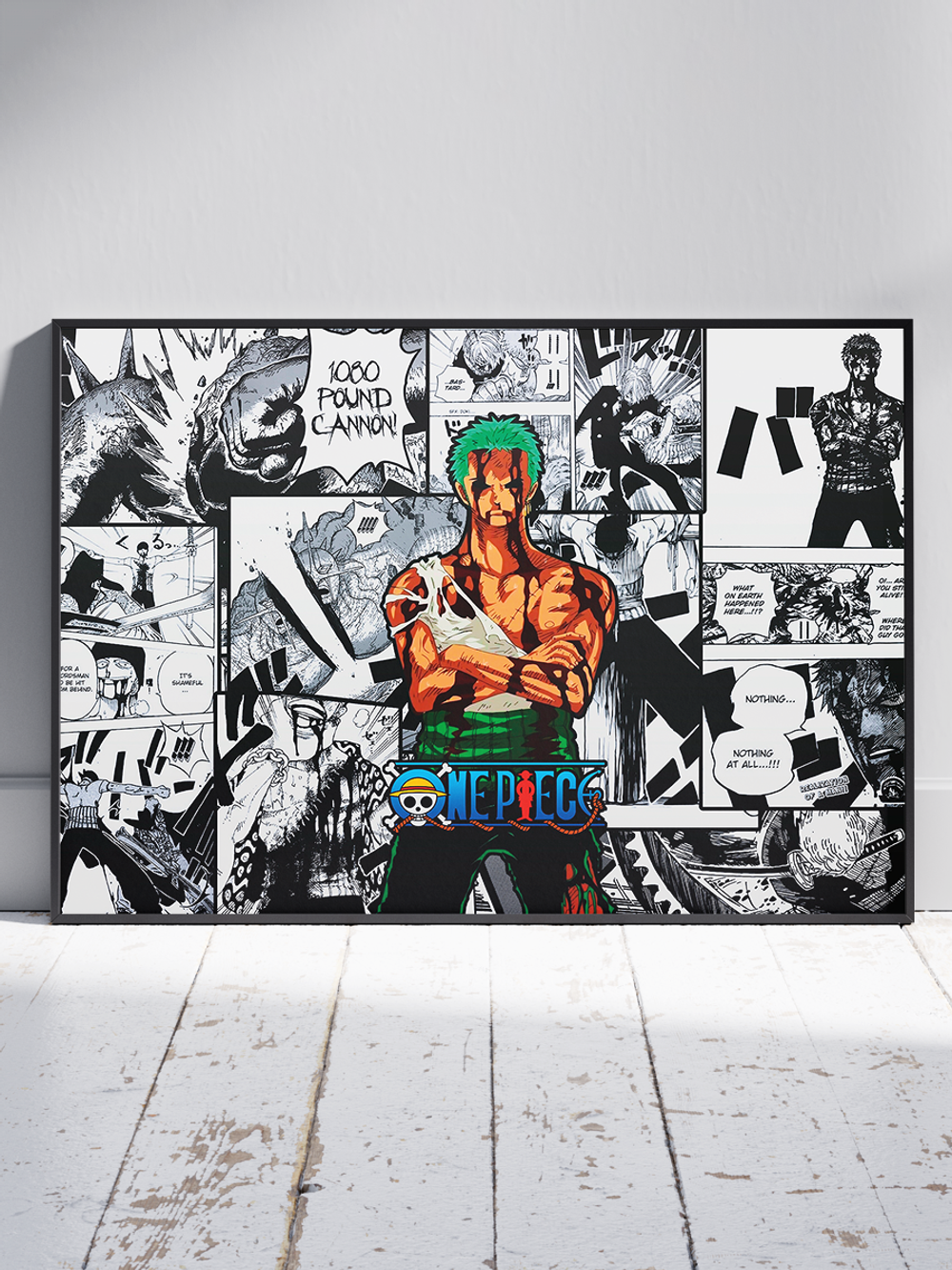 Постер плакат Зоро Моменты Из Манги One Piece Ван Пис