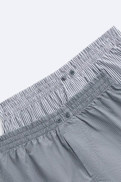 ZARA НАБОР ИЗ ДВУХ ТРУСОВ-БОКСЕРОВ ИЗ ПОПЛИНА С КОНТРАСТНЫМ УЗОРОМ, РАЗНОЦВЕТНЫЙ