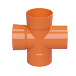 Крестообразное соед. для двустенных труб, 90 град., полипропилен, д.125мм
