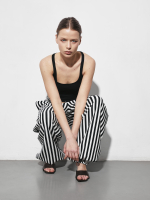 Брюки оверсайз аладины в полоску