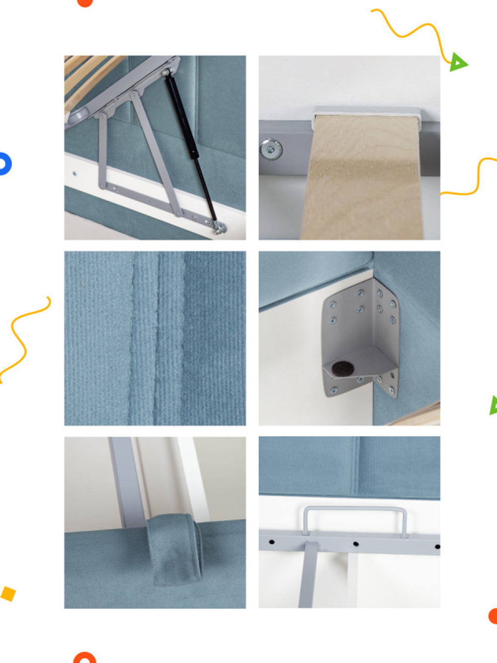 Диван - кровать с подъёмным механизмом 200х90 см Crecker UP ткань Микровелюр