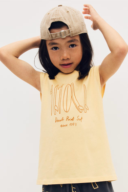 H&M Футболка без рукавов с принтом, желтый