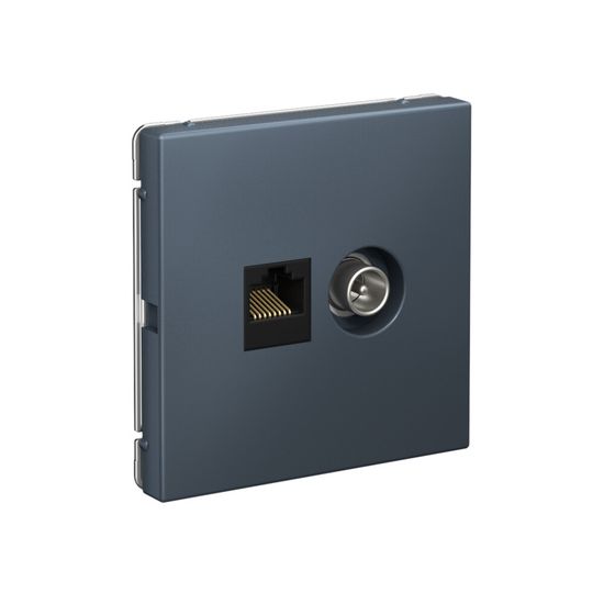 Розетка компьютерная + телевизионная 2-м СП ArtGallery RJ45 кат.5E + TV механизм грифель SE GAL000789