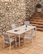 Уличный стул Canea из алюминия цвета экрю