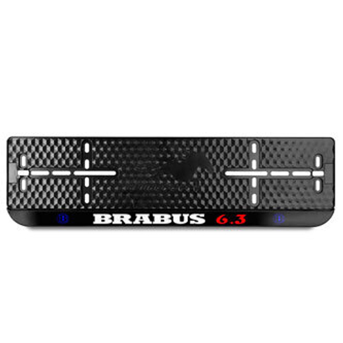 Номерные рамки на авто с LED подсветкой надписи BRABUS 6.3