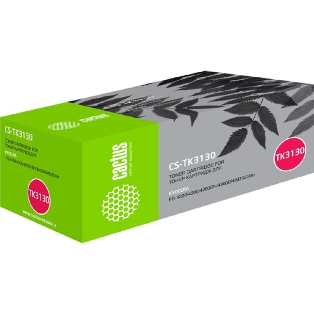 Cactus TK-3130 Тонер Картридж  CS-TK3130 черный для Kyocera Mita FS 4200/4300/4200DN/4300DN/M3550idn Ecosys/60idn (25000стр.)