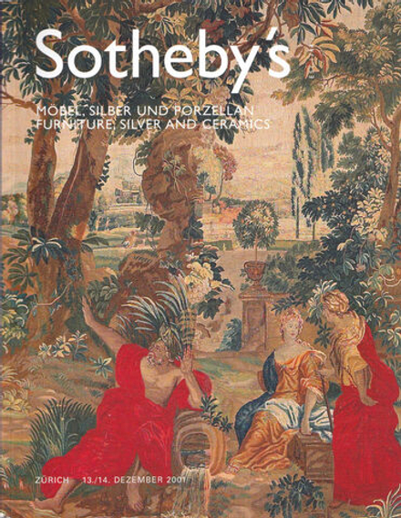 Каталог аукциона Sotheby's, Цюрих, Мебель, серебро и фарфор от 13-14 декабря 2001 года