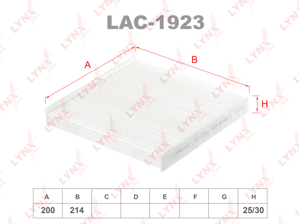 LAC-1923   LYNX  Фильтр салонный