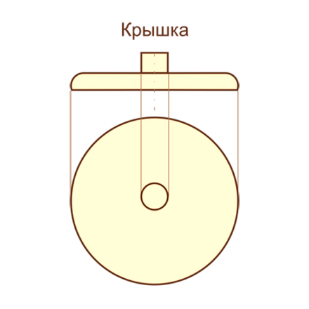 Крышка 350х115х56 шамот.