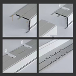 Алюминиевый короб для карниза, скрытый потолочный профиль для штор