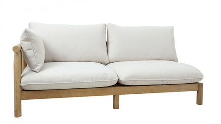 Софа из тика Joygarden БУНГАЛО 2-х местная с правым подлоктником, бежевый