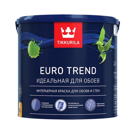 Краска для обоев и стен Tikkurila Euro Trend База А (2,7л)