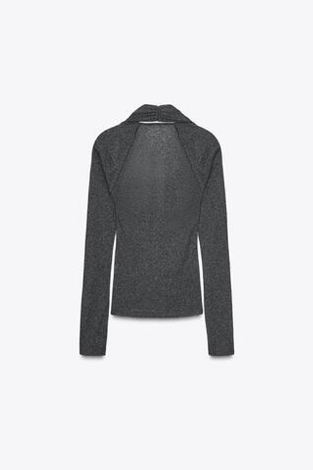 ZARA ФУТБОЛКА С БОЛЕРО, ТЕМНЫЙ МЕЛАНЖ