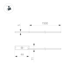 Коннектор питания MAG-MICROCOSM-CON-POWER-1500 (WH) (Arlight, IP20 Пластик) 062992