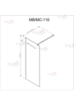 Душевая перегородка AvaCan MB110 MT