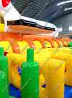 Коммерческий надувной батут "Ракета" 30*20*8 м