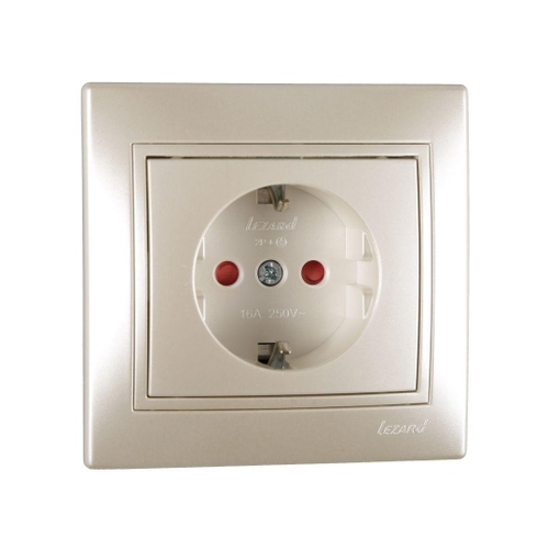 MIRA 701 3030 124 Розетка защ жемч/бел вст.с/у