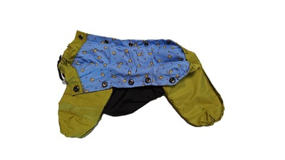 Комбинезон,  утепленный байкой 22 мальчик (обхват груди 39 - 46) черный - темно салатовый