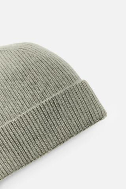 ZARA ШАПКА ИЗ КАШЕМИРА - LIMITED EDITION, ХАКИ