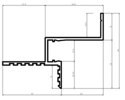Парящий потолочный профиль Pro Design Gipps 602 белый, 2700x60x45 мм