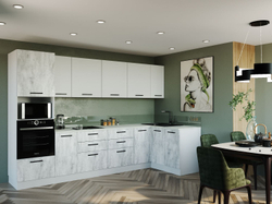 Кухонный гарнитур угловой Бланка 3200x1400 (38мм)