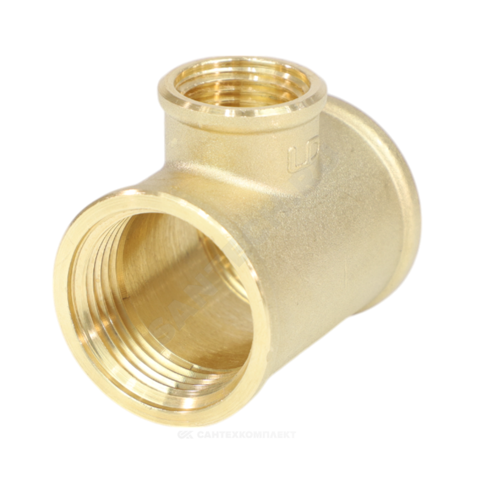 Тройник латунь переходной Ду 25х20х25 (1"х3/4"х1") ВР LD LD.65.523.25x20x25
