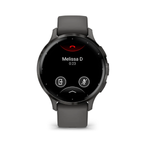 Умные часы Garmin Venu 3S 41 мм Безель из сланцевой нержавеющей стали, корпус серого цвета и силиконовый ремешок