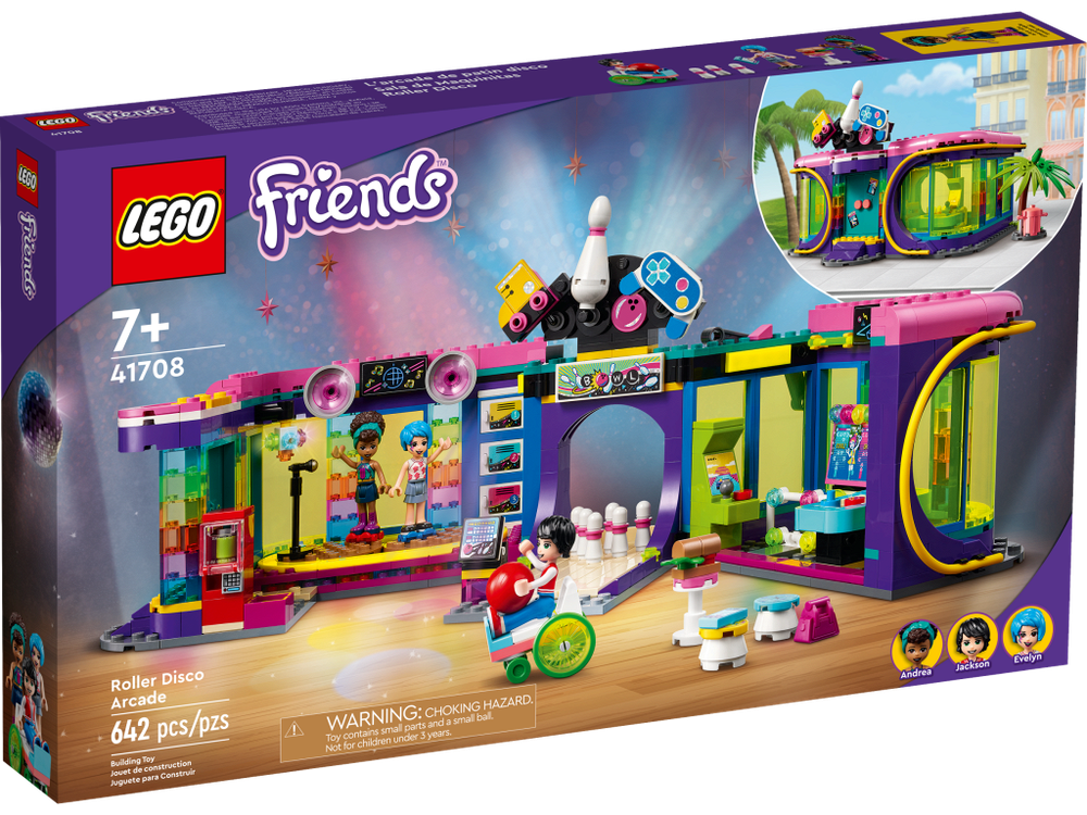 LEGO Friends 41708 Диско-аркада для роллеров — игровой центр, аттракционы