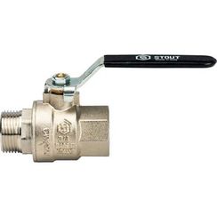 Кран шаровый STOUT Н-В 3/4" рычаг полнопроходной 26335