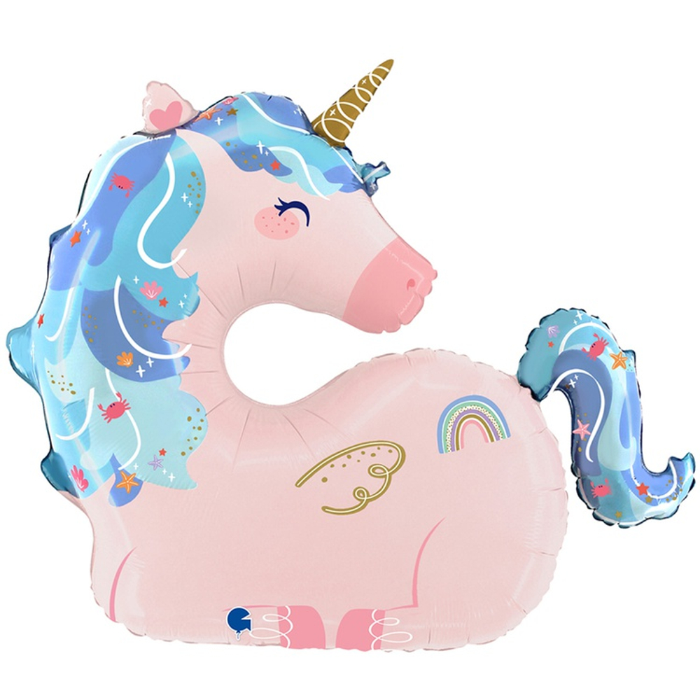 Фольгированный шар-фигура «Морской единорог», 76 см
