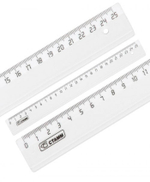 Линейка 25см прозрачная б/цв (Стамм)