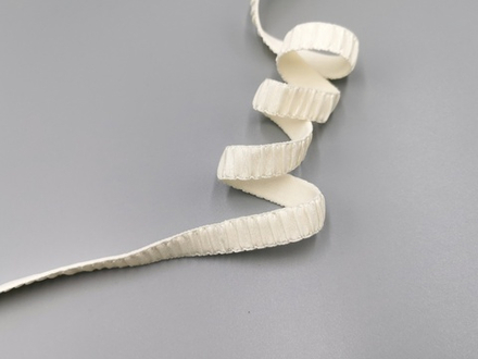 Бретелечная резинка со сборкой и блеском, 15 мм, шампань, (Арт: BR960/15-003), м