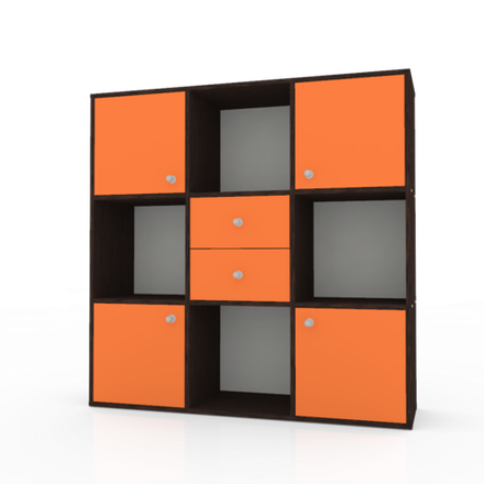 Стеллаж КарИВи Джери Венге Оранжевый