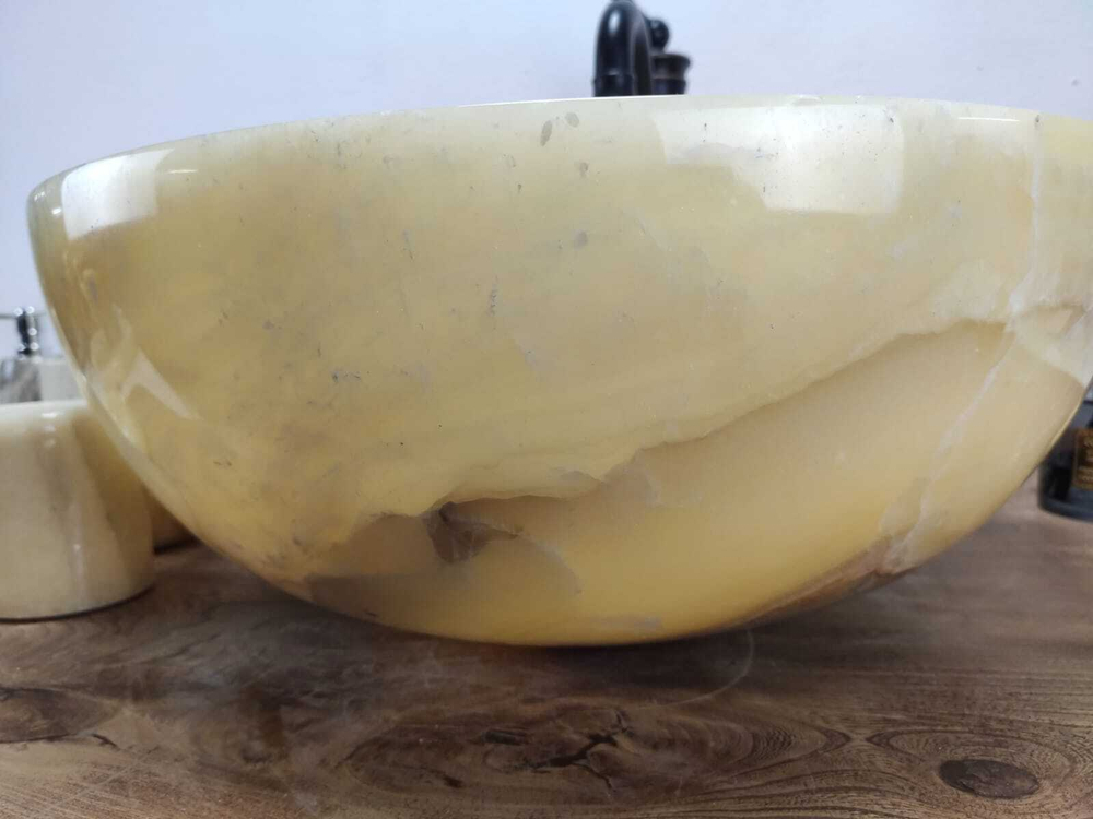 Раковина из оникса Bowl Yellow Premium BO-60910 45*45*17