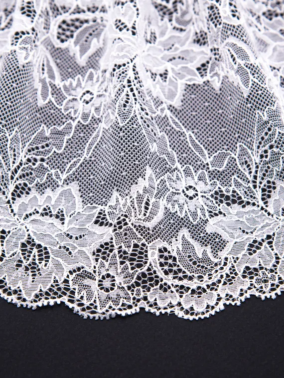 03-191 Кружево эластичное 16,5 см, белый 001