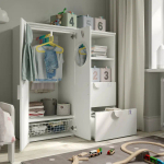 Шкаф - SMÅSTAD / PLATSA/ SMАSTAD  IKEA/ СМОСТАД / ПЛАТСА ИКЕА, 123х120  см, белый/зеленый