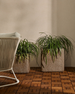 Набор из 2 кашпо Minoa коричневого цвета из песчаника 44 x 44 см