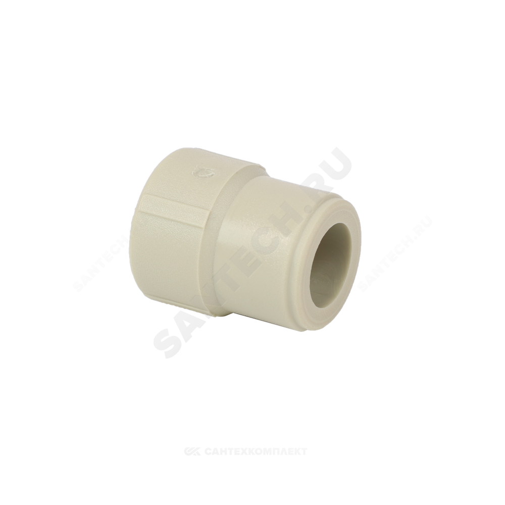 Муфта PP-R переходная серая Дн 63х25 внутр/наруж пайка VALFEX 10006325Г