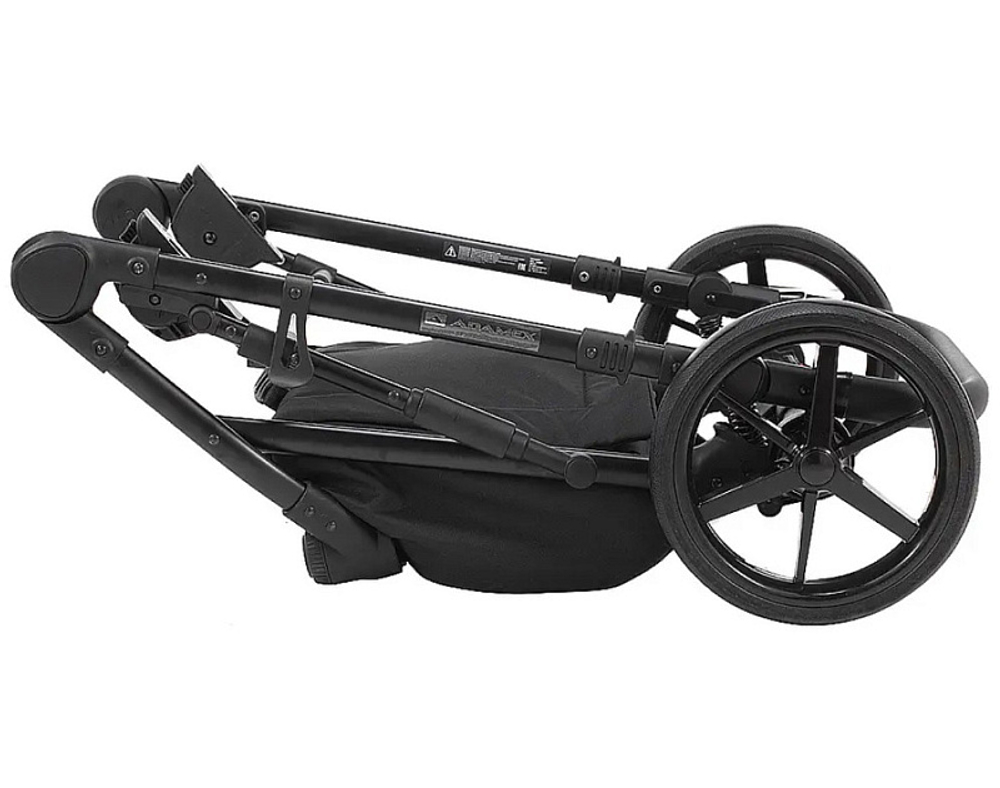 Детская коляска Adamex Rimini Deluxe 2 в 1 RI233 СЕРО-ЗЕЛ,КОЖА+ ЗОЛОТО.ОТДЕЛКА