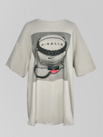 Футболка 109 удлиненная с принтом и надписью PIGALLE