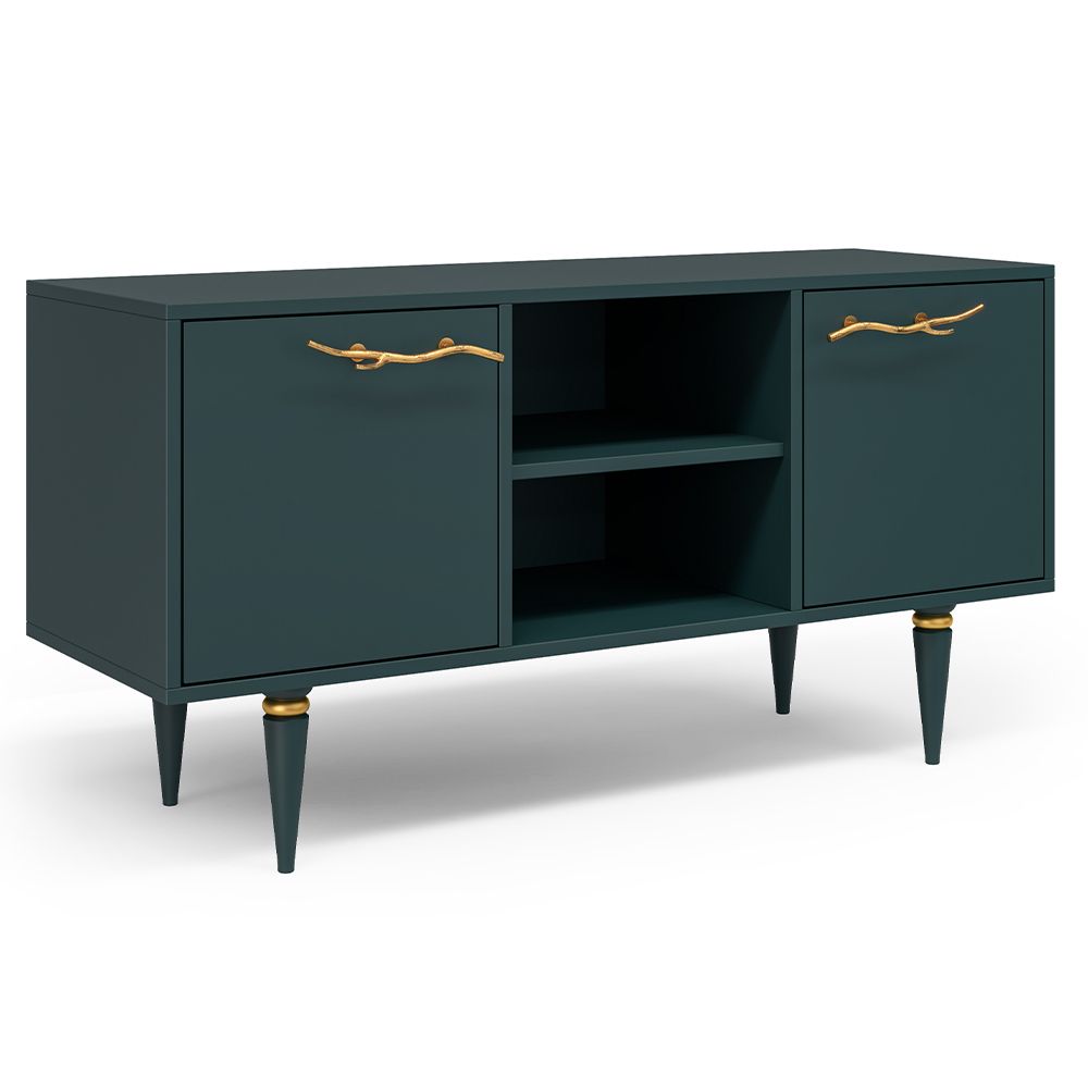 Тумба под ТВ Арт Колор matte 117см Классик Голд Зеленый бирюзовый матовый